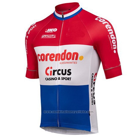 2019 Maillot Cyclisme Sptgrvo Rouge Blanc Bleu Manches Courtes et Cuissard