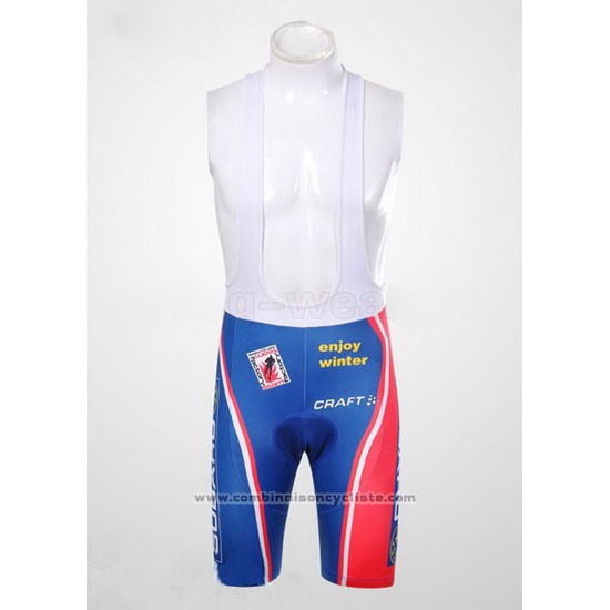 2011 Maillot Cyclisme Subaru Azur et Jaune Manches Courtes et Cuissard