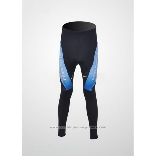 2011 Maillot Cyclisme Subaru Azur et Noir Manches Longues et Cuissard Pantaloni
