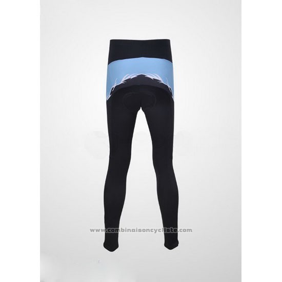 2011 Maillot Cyclisme Subaru Azur et Noir Manches Longues et Cuissard Pantaloni