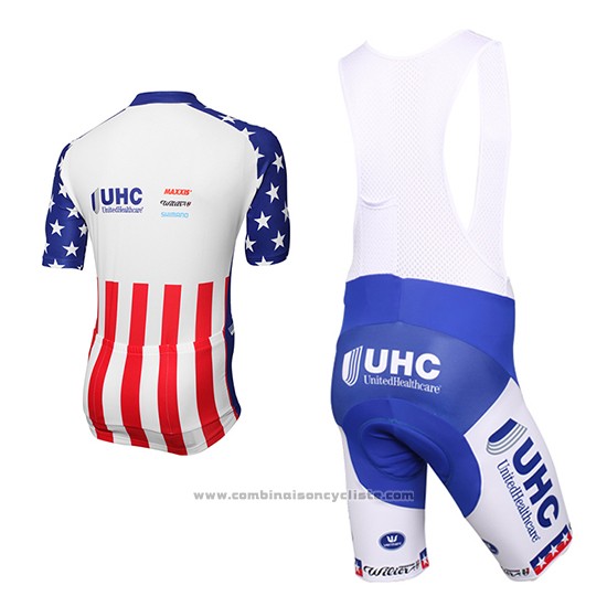 2016 Maillot Cyclisme United Healthcare Rouge et Blanc Manches Courtes et Cuissard