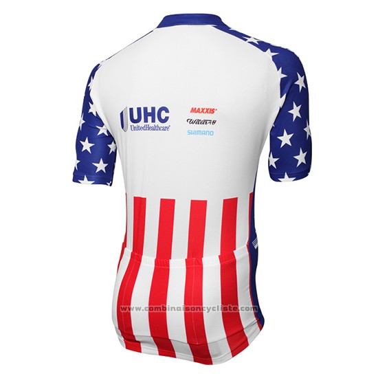 2016 Maillot Cyclisme United Healthcare Rouge et Blanc Manches Courtes et Cuissard
