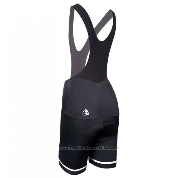 2017 Maillot Cyclisme Femme Etxeondo Neo Noir et Blanc Manches Courtes et Cuissard