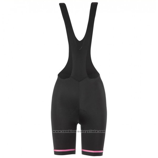 2017 Maillot Cyclisme Femme Etxeondo Neo Noir et Rose Manches Courtes et Cuissard