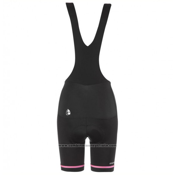 2017 Maillot Cyclisme Femme Etxeondo Neo Noir et Rose Manches Courtes et Cuissard