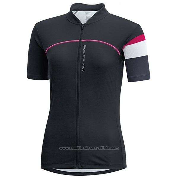 2017 Maillot Cyclisme Femme Gore Bike Wear Noir Manches Courtes et Cuissard