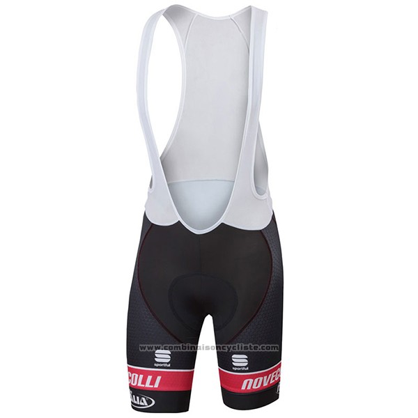 2017 Maillot Cyclisme Femme Nove Colli Noir et Rouge Manches Courtes et Cuissard