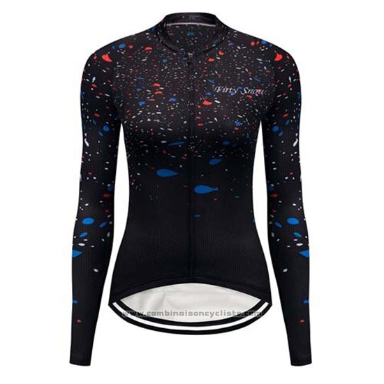 2019 Maillot Cyclisme Femme Delle Cielo Stellato Manches Longues et Cuissard