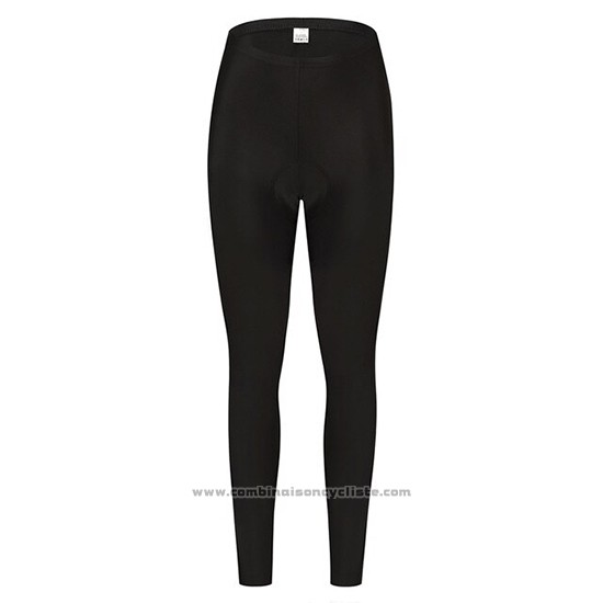 2019 Maillot Cyclisme Femme Delle Noir Blanc Manches Longues et Cuissard