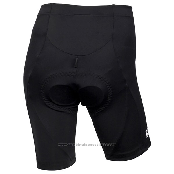 2017 Maillot Cyclisme Femme Bianchi Noir et Blanc Manches Courtes et Cuissard
