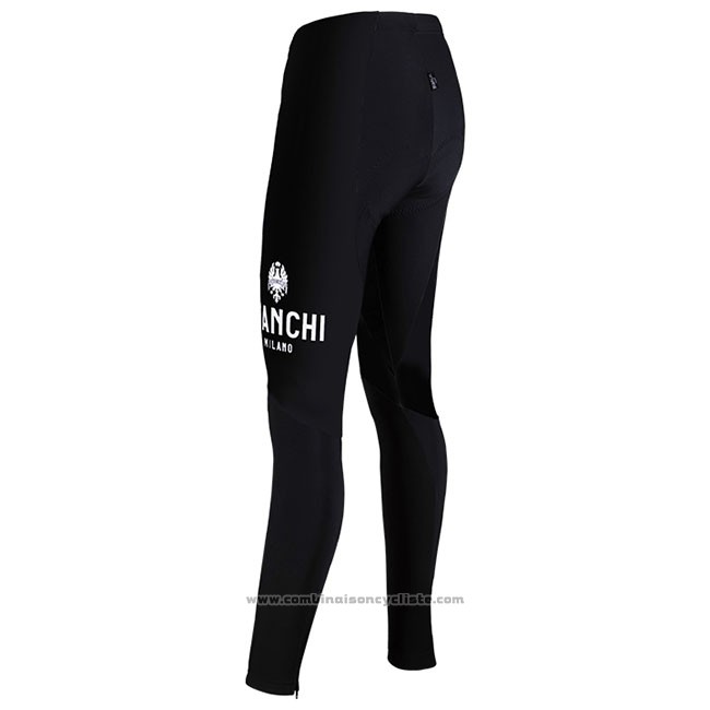 Maillot Cyclisme Femme Bianchi Milano Cornedo Noir Bleu Manches Longues et Cuissard