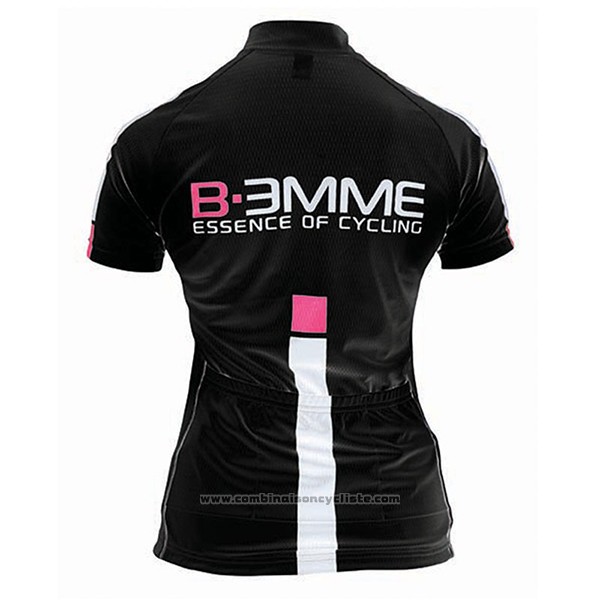 2017 Maillot Cyclisme Femme Biemme Noir et Blanc Manches Courtes et Cuissard