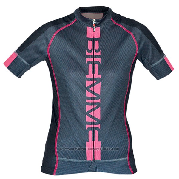 2017 Maillot Cyclisme Femme Biemme Poison Noir Manches Courtes et Cuissard
