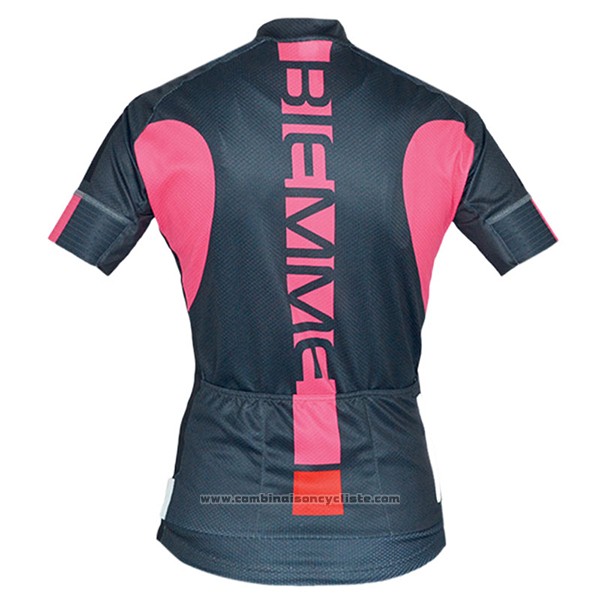 2017 Maillot Cyclisme Femme Biemme Poison Noir Manches Courtes et Cuissard