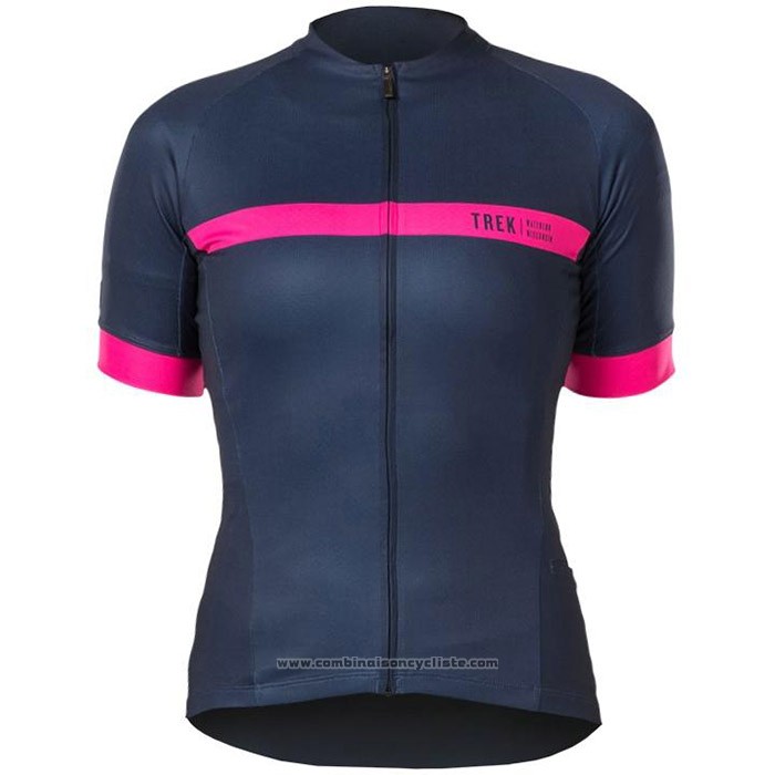 2020 Maillot Cyclisme Femme Bontrage Fuchsia Fonce Bleu Manches Courtes et Cuissard