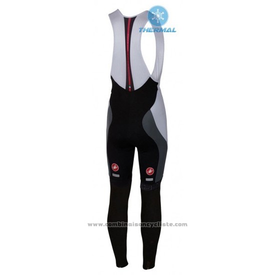 2016 Maillot Cyclisme Femme Castelli Blanc et Rouge Manches Longues et Cuissard