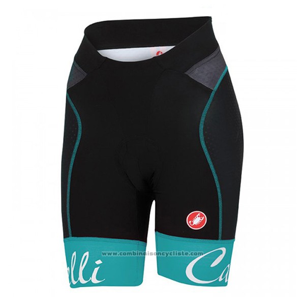 2017 Maillot Cyclisme Femme Castelli Aero Race Vert Manches Courtes et Cuissard