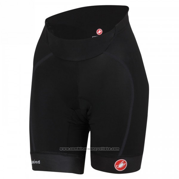 2017 Maillot Cyclisme Femme Castelli Bleu Clair Manches Courtes et Cuissard