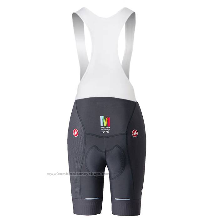 2023 Maillot Cyclisme Castelli Maratona Dles Dolomites-enel Noir Manches Courtes et Cuissard