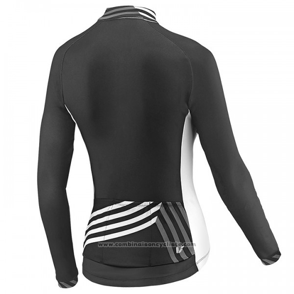 2017 Maillot Cyclisme Femme Liv Noir et Blanc Manches Longues et Cuissard