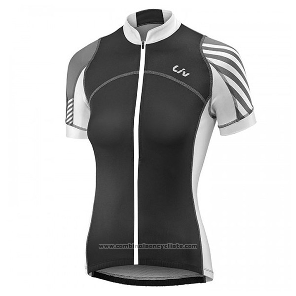 2017 Maillot Cyclisme Femme Liv Pro Noir Manches Courtes et Cuissard