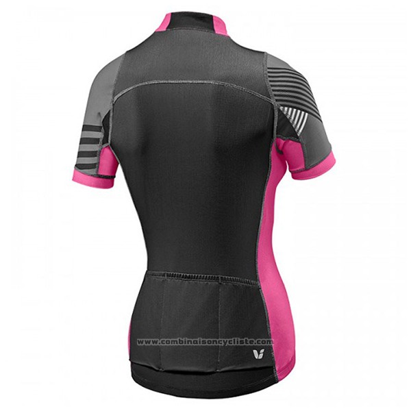 2017 Maillot Cyclisme Femme Liv Pro Noir et Rouge Manches Courtes et Cuissard