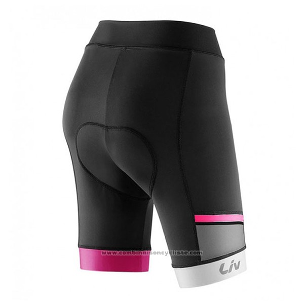 2017 Maillot Cyclisme Femme Liv Pro Noir et Rouge Manches Courtes et Cuissard
