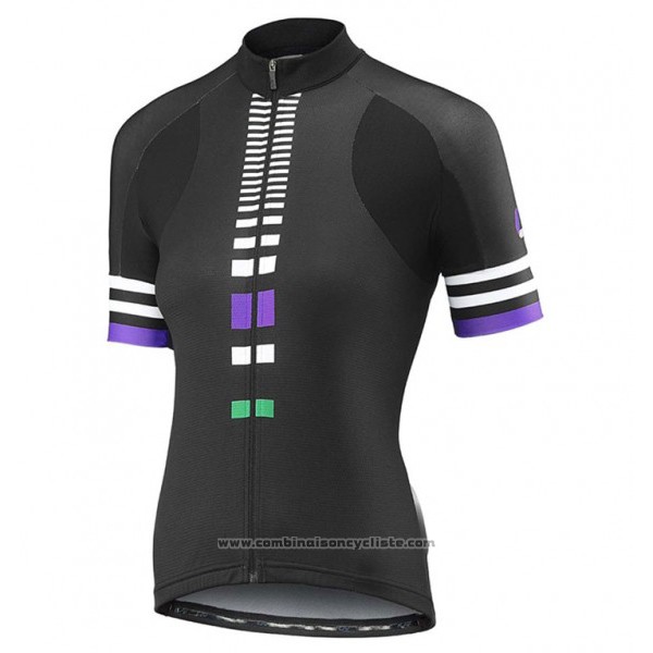 2017 Maillot Cyclisme Femme Liv Zebra Noir Manches Courtes et Cuissard