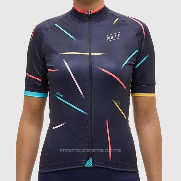 2017 Maillot Cyclisme Femme Maap X Ella Noir Manches Courtes et Cuissard