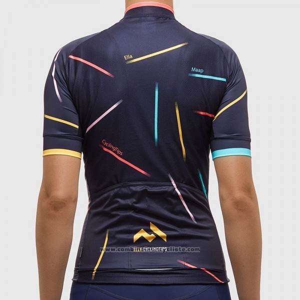 2017 Maillot Cyclisme Femme Maap X Ella Noir Manches Courtes et Cuissard