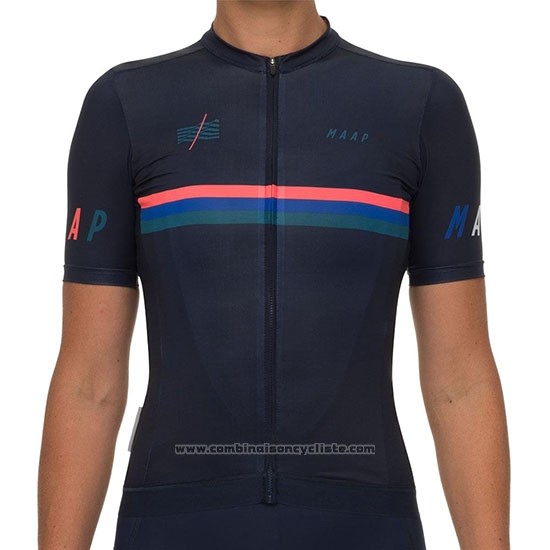 2019 Maillot Cyclisme Femme Maap Nationals Noir Manches Courtes et Cuissard