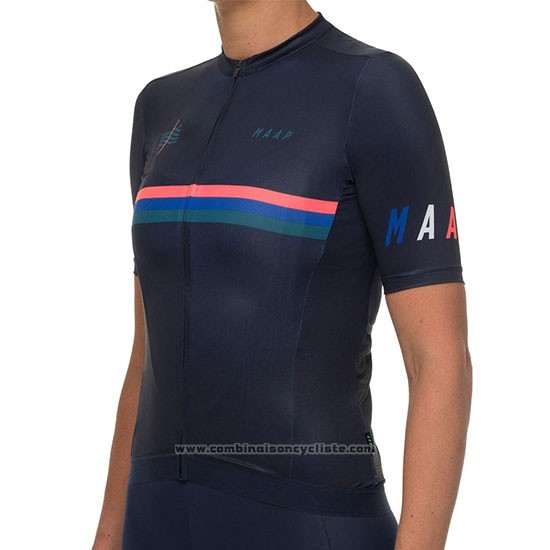 2019 Maillot Cyclisme Femme Maap Nationals Noir Manches Courtes et Cuissard