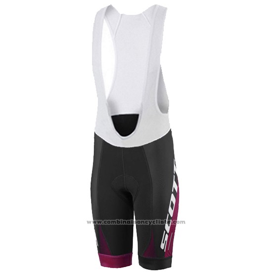 2016 Maillot Cyclisme Femme Scott Rouge et Blanc Manches Courtes et Cuissard