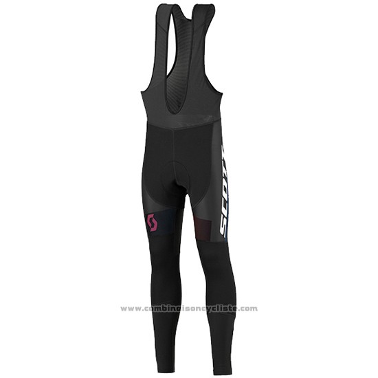 2016 Maillot Cyclisme Femme Scott Rouge et Blanc Manches Longues et Cuissard