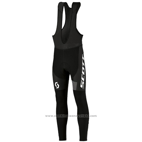 2016 Maillot Cyclisme Femme Scott Vert et Blanc Manches Longues et Cuissard