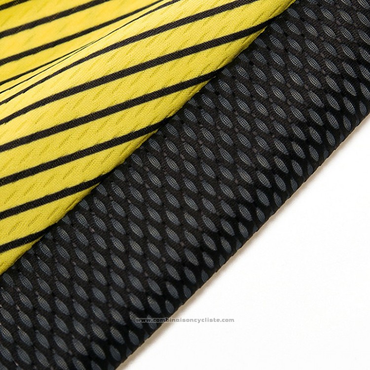 2018 Maillot Cyclisme Scott Noir et Jaune Manches Courtes et Cuissard