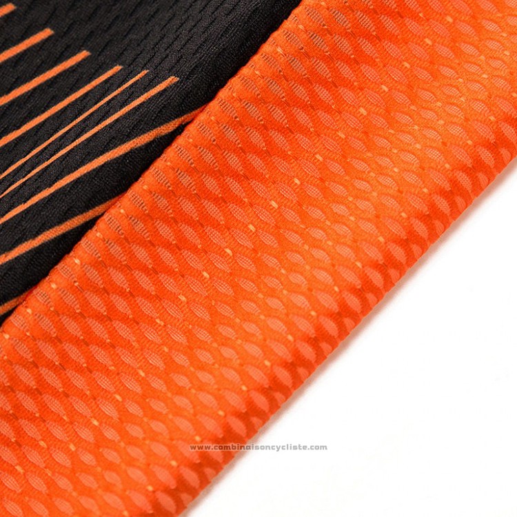 2018 Maillot Cyclisme Scott Orange et Noir Manches Courtes et Cuissard