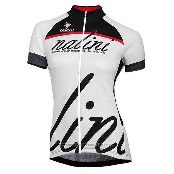 2017 Maillot Cyclisme Femme Nalini Classic Blanc Manches Courtes et Cuissard