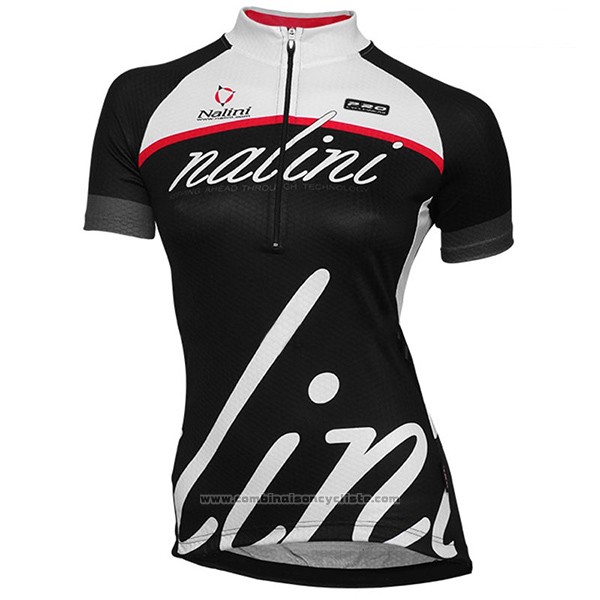 2017 Maillot Cyclisme Femme Nalini Classic Noir Manches Courtes et Cuissard