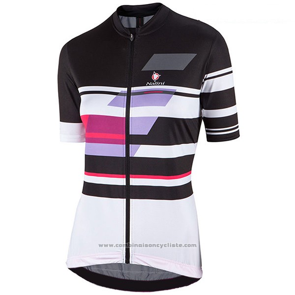 2017 Maillot Cyclisme Femme Nalini Dolomiti Noir Manches Courtes et Cuissard