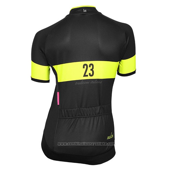 2017 Maillot Cyclisme Femme Nalini Nemina Noir Manches Courtes et Cuissard