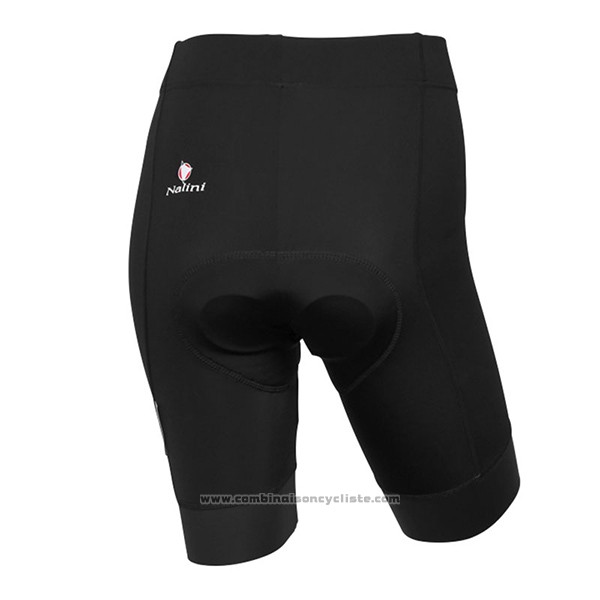 2017 Maillot Cyclisme Femme Nalini Optical Noir et Orange Manches Courtes et Cuissard