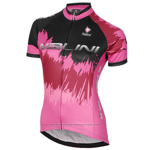 2017 Maillot Cyclisme Femme Nalini Sfiziosa Rouge Manches Courtes et Cuissard