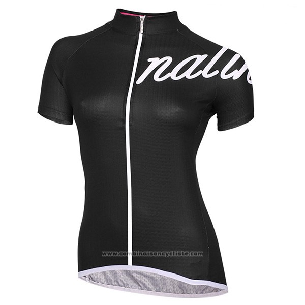 2017 Maillot Cyclisme Femme Nalini Wave Profond Noir Manches Courtes et Cuissard
