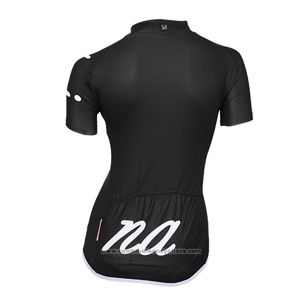 2017 Maillot Cyclisme Femme Nalini Wave Profond Noir Manches Courtes et Cuissard