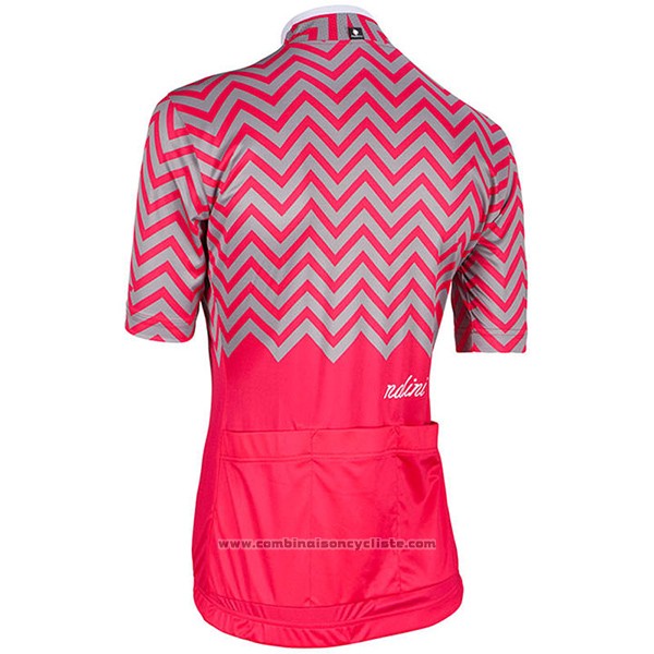2017 Maillot Cyclisme Femme Nalini Wave Rouge Manches Courtes et Cuissard