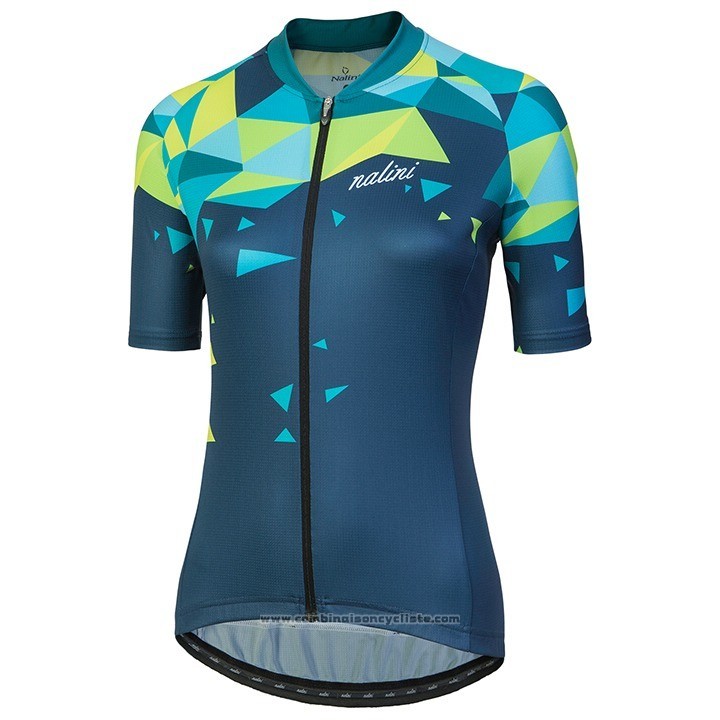 2018 Maillot Cyclisme Femme Nalini Chic Vert Manches Courtes et Cuissard