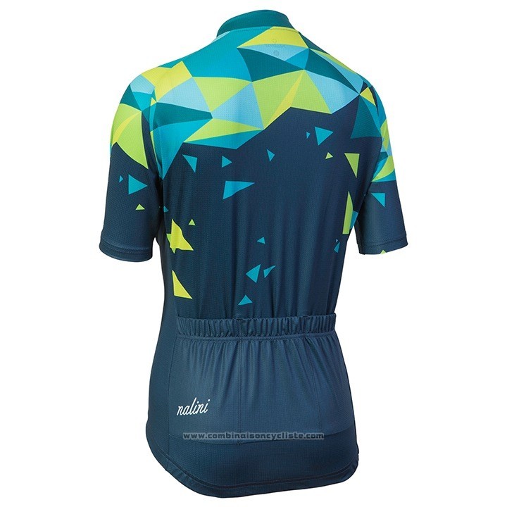 2018 Maillot Cyclisme Femme Nalini Chic Vert Manches Courtes et Cuissard