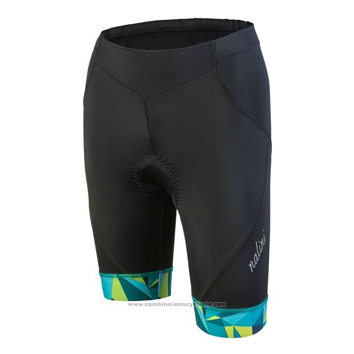 2018 Maillot Cyclisme Femme Nalini Chic Vert Manches Courtes et Cuissard