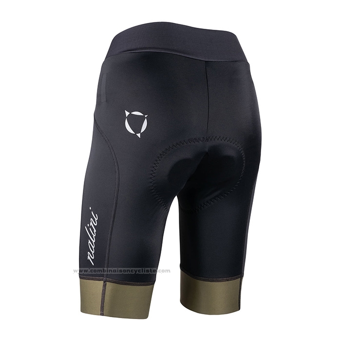 2022 Maillot Cyclisme Femme Nalini Vert Noir Manches Courtes et Cuissard